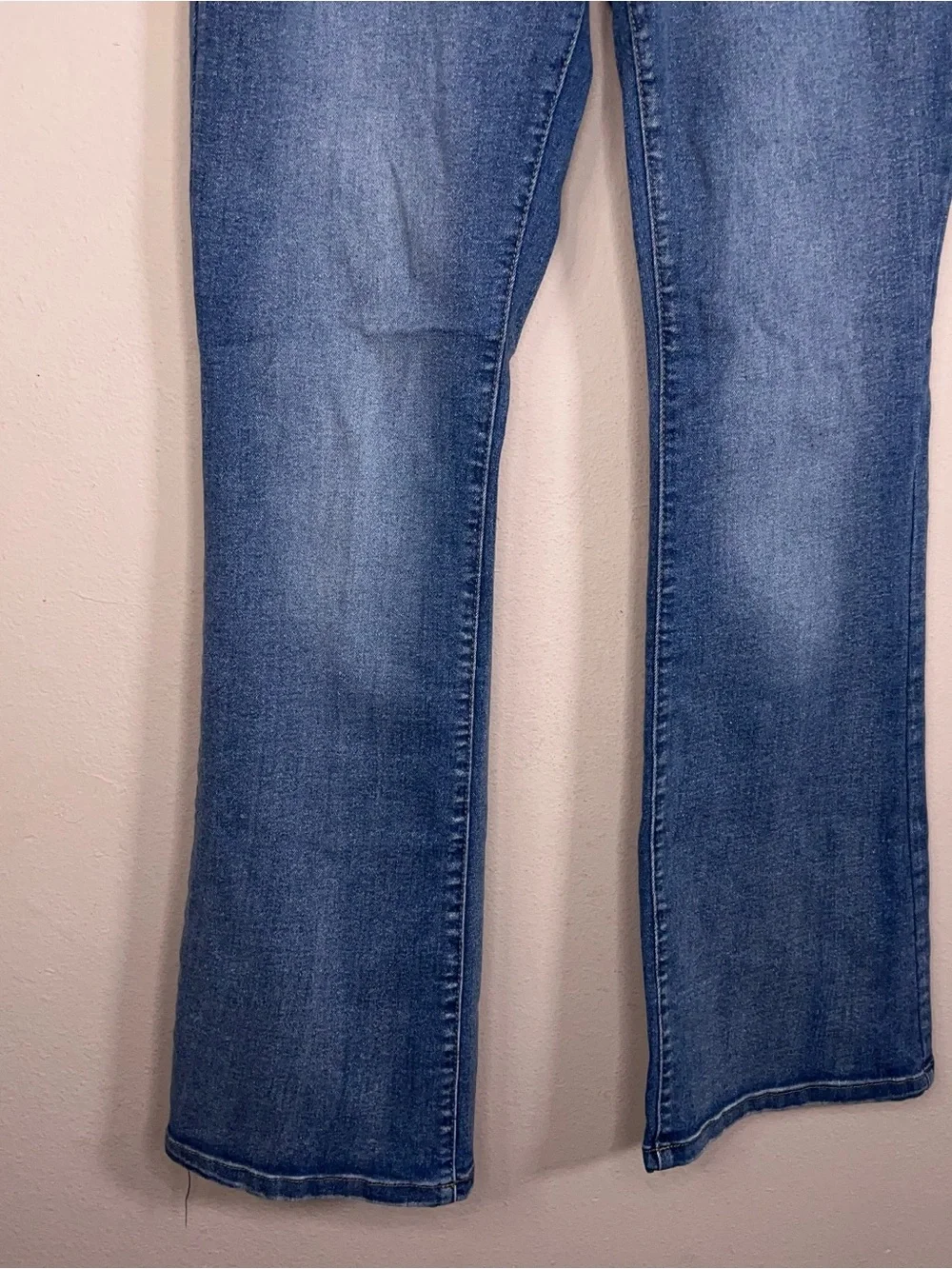 Size 9 Rise Supply Co Blue Denim Jeans Bootcut Style Cotton Blend